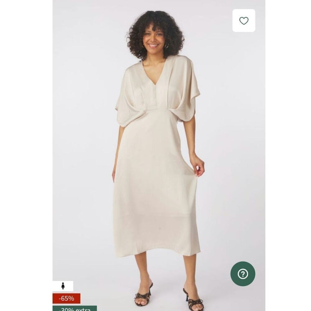 NUMPH NUIVORY MIDI DRESS in Gray Morn, sz Small - Picture 4 of 16